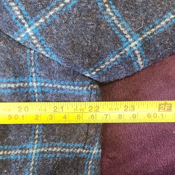 Talbots Wool Blue Checkered Blazer sz 18 Timeless - Picture 7 of 7